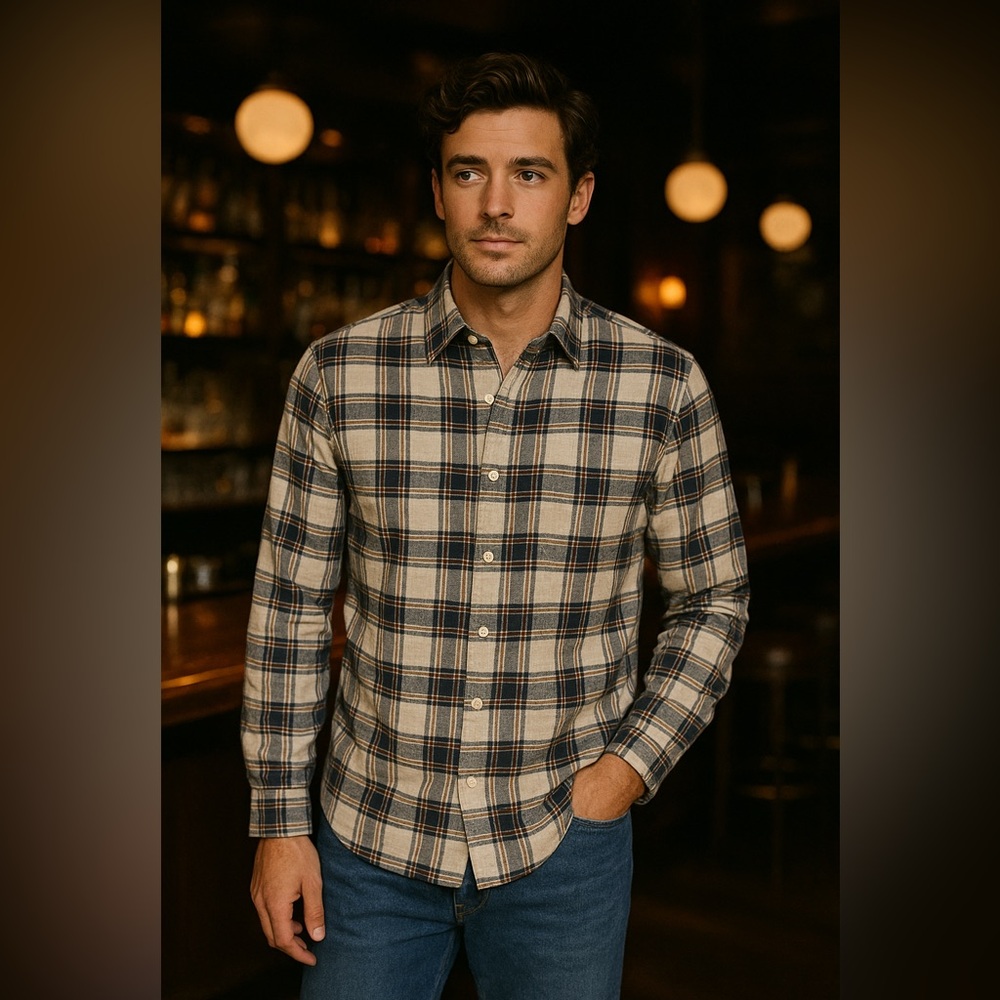 AG Aidan Plaid Flannel Button Down Shirt NWT Small